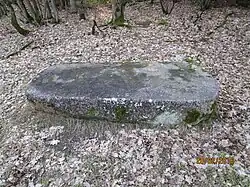 Der „Hexenstein“, der wahrscheinlich letzte Überrest des Grabes