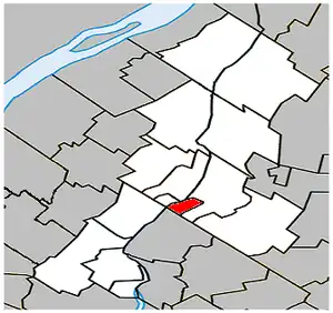 Lage in der MRC La Vallée-du-Richelieu