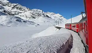 Mit der Berninabahn über den Pass