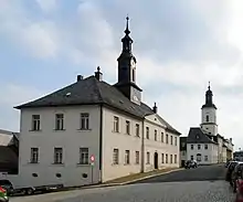 Ehemaliges Amtsgericht Pausa und Stadtkirche St.&nbsp;Michaelis in Pausa