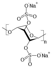 Strukturformel von Pentosanpolysulfat