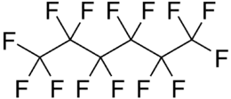 Strukturformel von Perfluorhexan