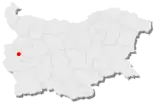Karte von Bulgarien, Position von Pernik hervorgehoben