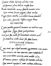 Handschrift des Dichters Jacopo Sannazaro