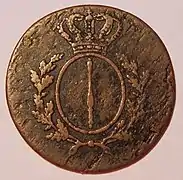 Branden­burgischer Pfennig von 1811, Wappenseite