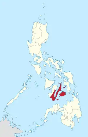 Lage des Bezirkes innerhalb der Philippinen