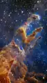 Aufnahme der Säulen des Adlernebels mithilfe des James-Webb-Weltraumteleskops