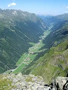 Blick auf das innere Pitztal von Südosten