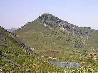 Pass unterhalb der Pointe de Chésery mit Lac Vert