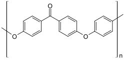 Strukturformel von Polyetheretherketon