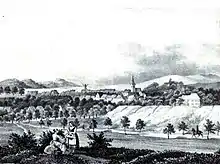 Stadtpanorama um 1845