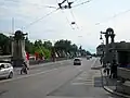 Blick vom Norden mit Bushaltestelle «Chauderon-Pont»