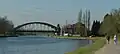 Brücke über die kanalisierte Deûle