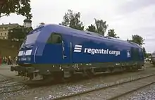 253 014 der PRESS mit Beschriftung der Regental Bahnbetriebs GmbH