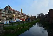 Seitenansicht, heutige Bildungsgesellschaft mbH, Flussseite Dömnitz, 2014