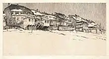 Zurlauben im Schnee (ca.&nbsp;1920), 230&nbsp;mm&nbsp;x&nbsp;450&nbsp;mm