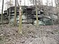 Felswand auf der Schmoritz, mit zirka 5 m Höhe