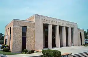 Randolph County Courthouse in Pocahontas (2005). Das 1940 im Stile des Art déco erbaute Courthouse ist seit August 1996 im NRHP eingetragen.