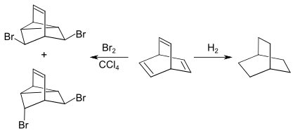 Bromierung und katalytische Hydrierung von Barrelen