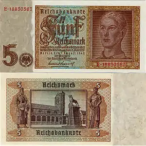 5 RMVS: JünglingskopfRS: Braunschweiger Dom mit LöwendenkmalAllegorie Landwirtschaft und Handwerk