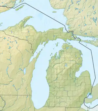 Reliefkarte: Michigan