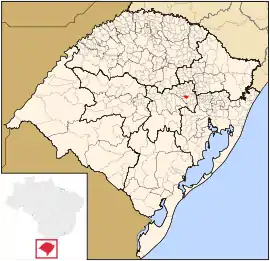 Lage von Lajeado im Bundesstaat Rio Grande do Sul