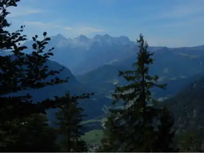 Blick vom Ristfeuchthorn nach Süden zu den Loferer Steinbergen
