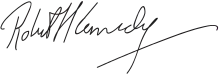 Robert Kennedys Unterschrift