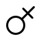 Kreis mit Kreuz oben rechts