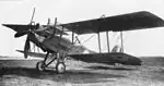 Die R.E.8 mit großem 4-Blatt-Propeller