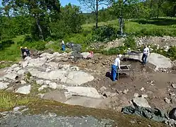 Runsa fornborg; Grabung