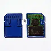 Geöffnete SD-Karte (Panasonic, 16&nbsp;MB)
