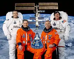 v. l. n. r. Vorne: Paul Lockhart, Kenneth Cockrell;Hinten: Philippe Perrin, Franklin Chang-Diaz