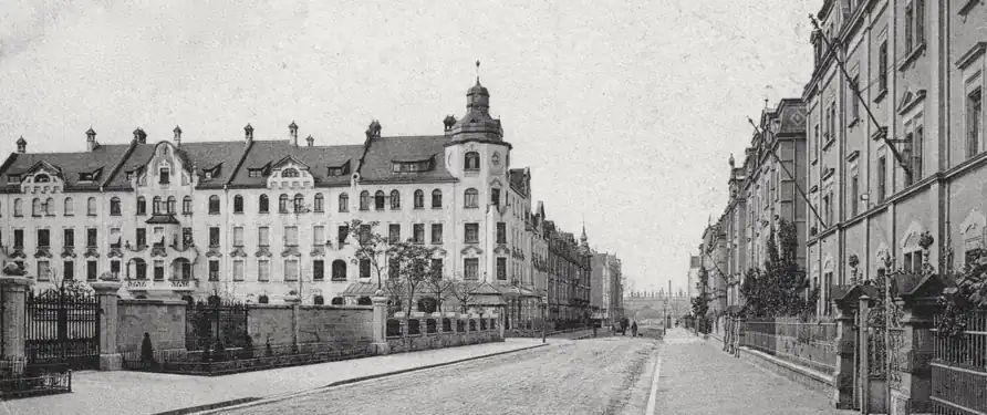 Ludwigsvorstadt: Luitpoldstraße, Prachtstraße zum Hauptbahnhofvor 1908