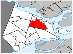 Lage in der MRC Vaudreuil-Soulanges