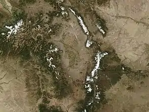 Das San Luis Valley, überwiegend im US-Bundesstaat Colorado gelegen