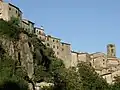 Ausblick vom Ortsdrittel Borgo nach Castello