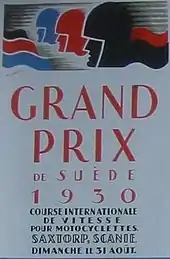 Plakat des Großen Preises von Schweden 1930