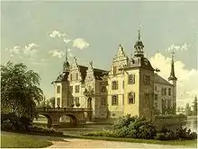 Schloss Frens um 1860, Sammlung Alexander Duncker