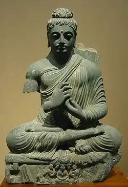 Sitzender Buddha, Gandhara, 1.–2. Jh.