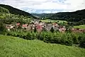 Blick über Siebersbach in das untere Lautertal
