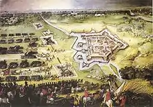 Belagerung von Groenlo durch Spinola am 9. November 1606. Pieter Snayers