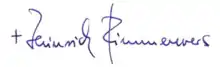 Unterschrift von Heinrich Timmerevers