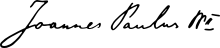 Unterschrift Johannes Pauls&nbsp;II.