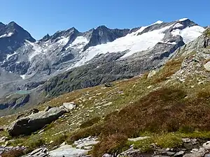 Simonykees und Simonysee mit den Gubach- und Simonyspitzen