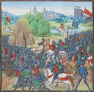 Schlacht bei Roosebeke; aus der Chronik von Jean Froissart
