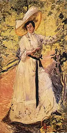Nini am Weinspalier (1911), Slevogts Ehefrau Antonia