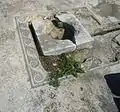 Mosaik und Wassersammelbecken in der Mitte des Peristyls