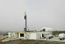 Falcon-1-Rakete auf SLC-3W (2005)