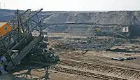 Gesprengte Abraumförderbrücke&nbsp;F34 (4.&nbsp;März 2016)